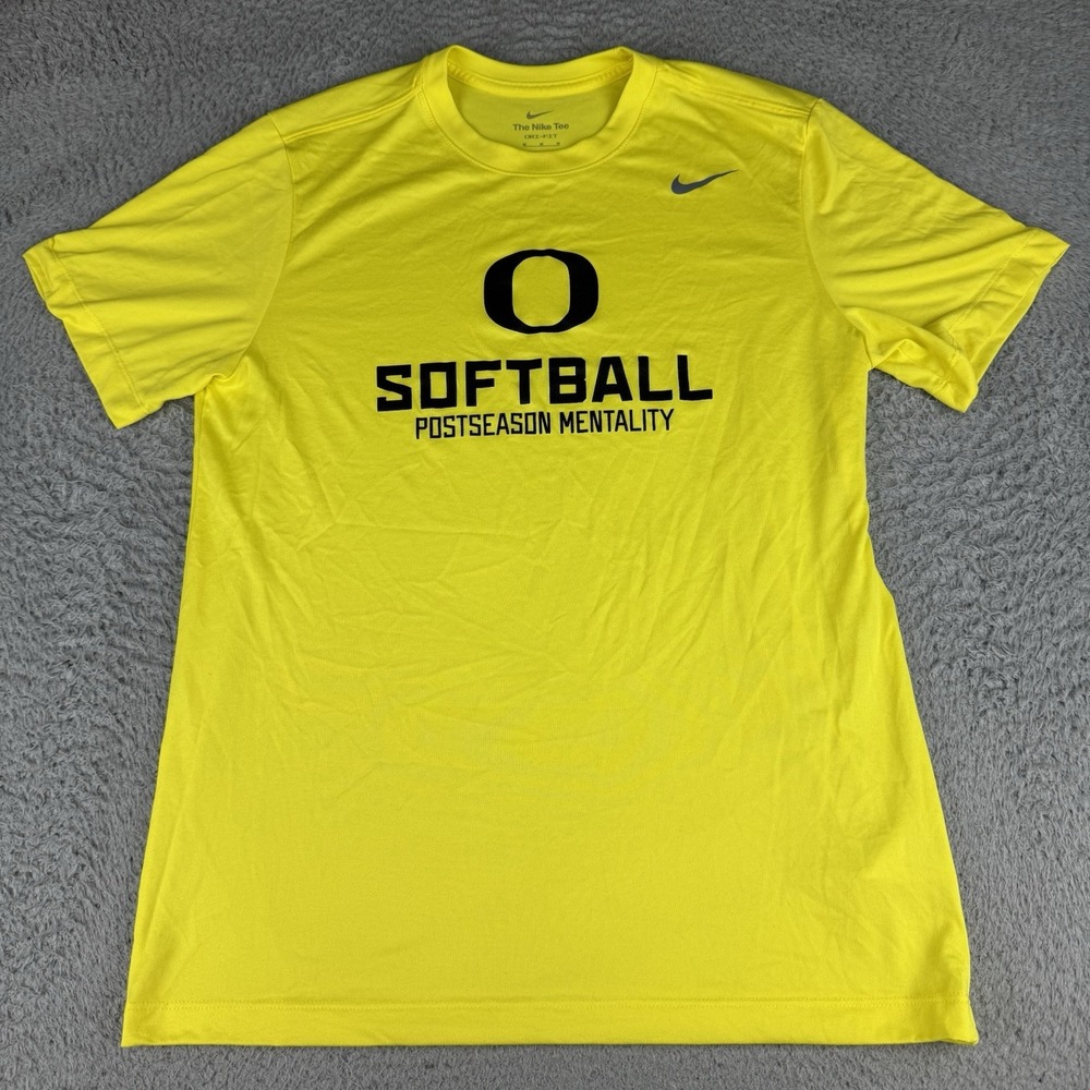 Oregon Ducks Softball Postseason Nike Tee Short Sleeve Shirt Men's M Yellow